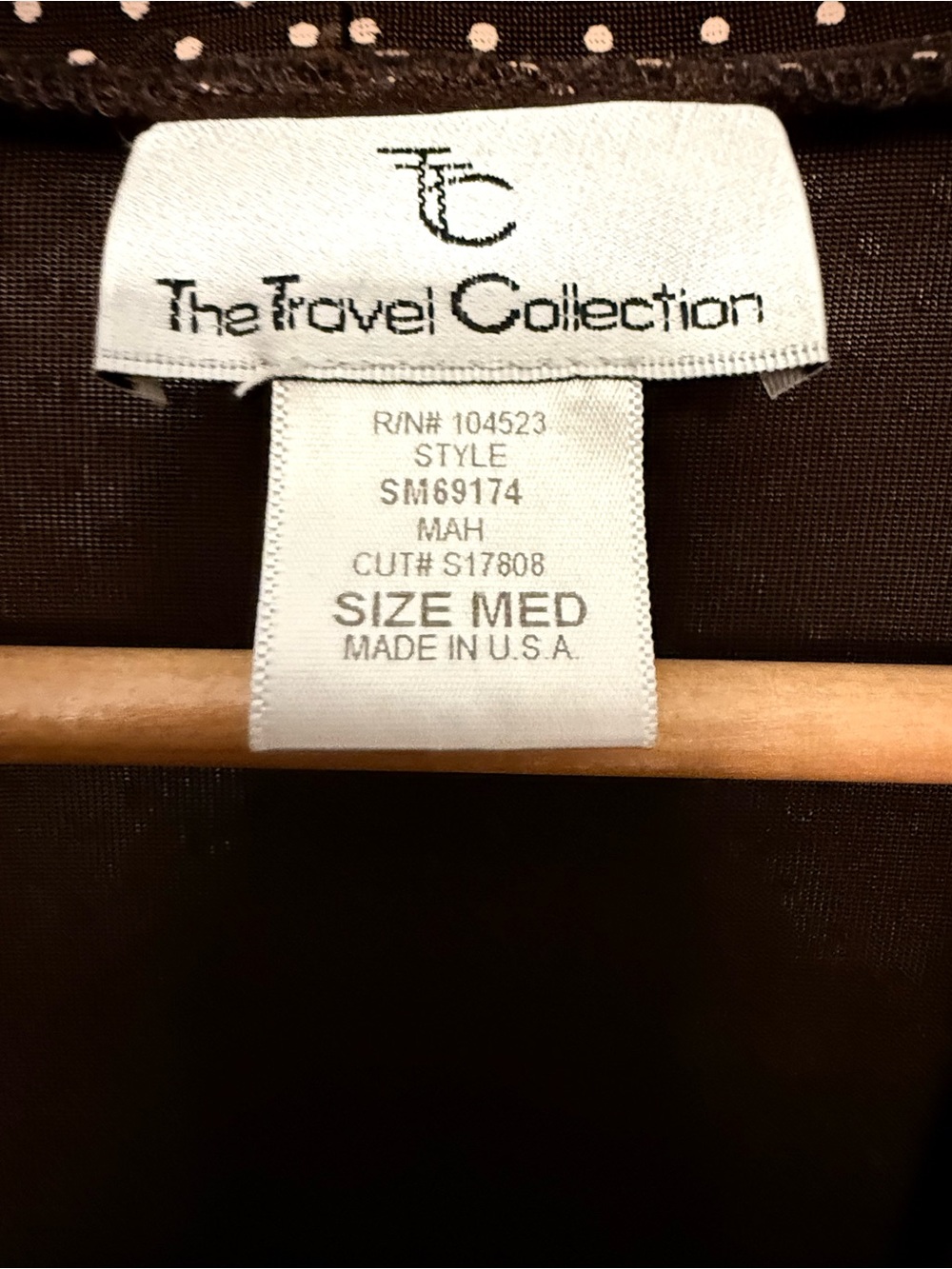 Vintage Brown Cream Polka Dot Lounge Set Shoulder Pads USA M Y2K - Picture 3 of 4
